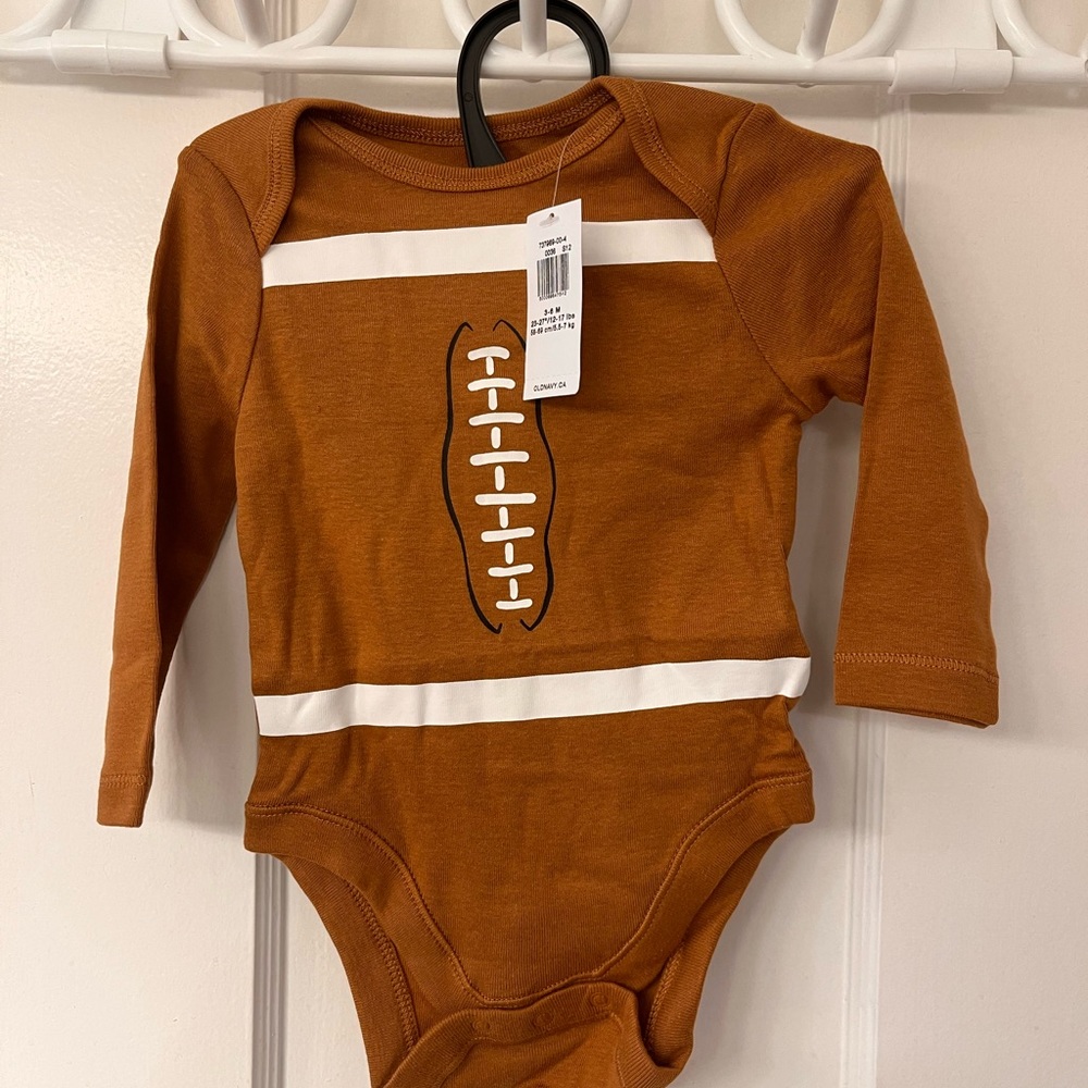 NWT Baby football onesie - 3-6 months